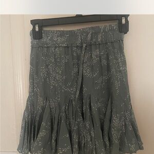 Flowy Sage /seafoam Green Floral Skirt